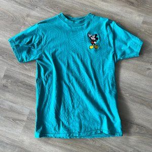 Disney Mickey Mouse turquoise embroidered